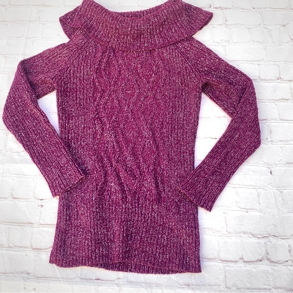 Style & Co. Petite Turtleneck Sweater Metallic size Small
